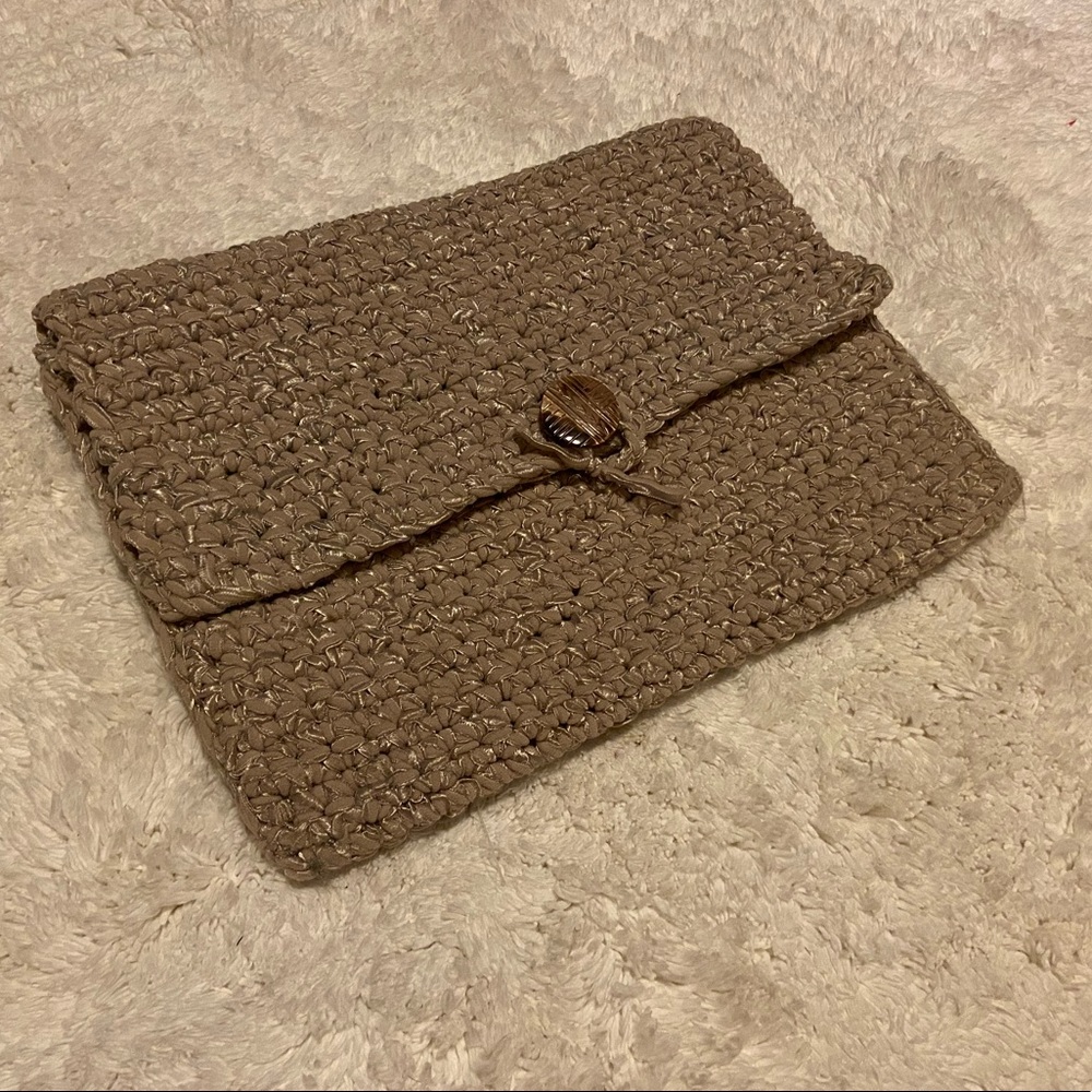Hand crocheted clutch
